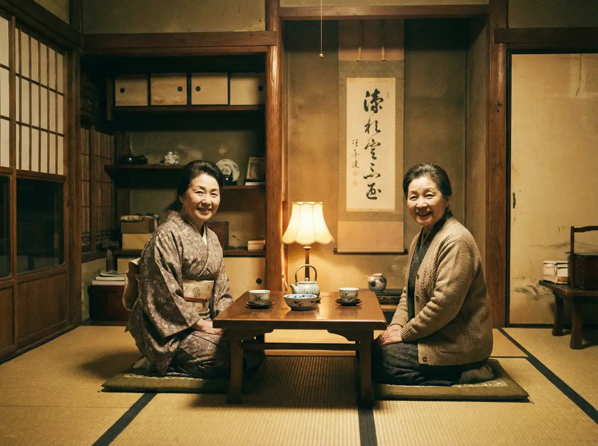 两位优雅的 火影忍者同人_火影忍者同人自媒体免费观看~今日热点火影忍者同人聚集地 在日式茶室中品茶交谈
